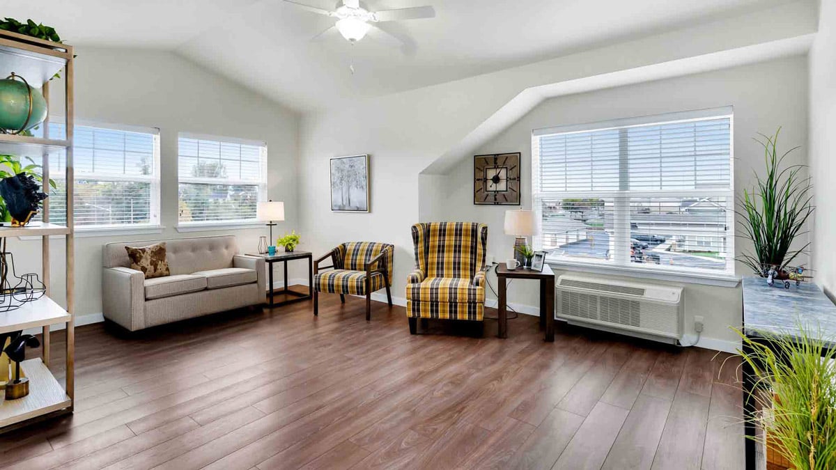 A living room in a Capitol Ridge apartment